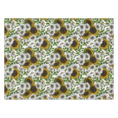 Zonnebloemen en dagbladen, zomertuin 3 tafelkleed (Voorkant (Horizontaal))