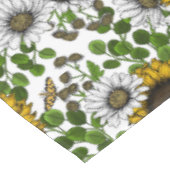 Zonnebloemen en dagbladen, zomertuin 3 tafelkleed (Gekanteld)