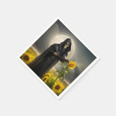 Zonnebloemen en de Grim Reaper Servet (Hoek)