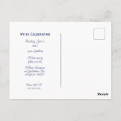 Zonnebloemen en denim dochter foto middelbare scho briefkaart (Achterkant)