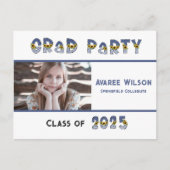 Zonnebloemen en denim dochter foto middelbare scho briefkaart (Voorkant)