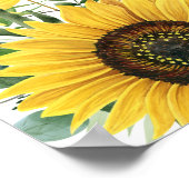 Zonnebloemen en Eucalyptus Baby Shower Welkomstbor Poster (Hoek)