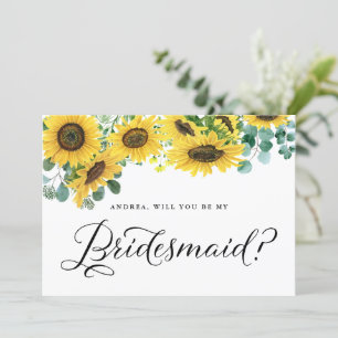 Zonnebloemen en Eucalyptus worden mijn Bridesmaid