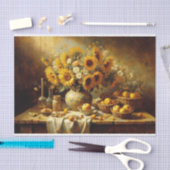 Zonnebloemen en fruit Stilleven Schilderen Decoupa Tissuepapier (Craft)
