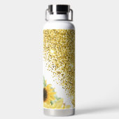 Zonnebloemen en Glitter Waterfles (Achterkant)