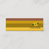 Zonnebloemen en gouden staven mini visitekaartje (Achterkant)