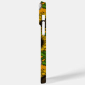 Zonnebloemen en goudvinken op sinaasappel Case-Mate iPhone case (Achterkant / Links)