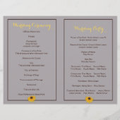 Zonnebloemen en hart op het programma voor de brui (Achterkant)