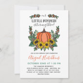 Zonnebloemen en herfst Toddler Birthday Party Kaart (Voorkant)