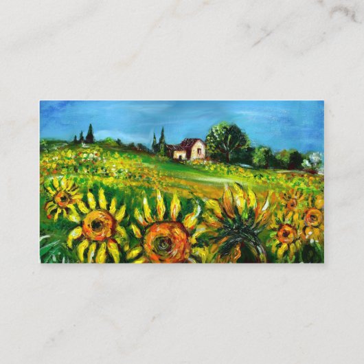 ZONNEBLOEMEN EN HET PLATTELAND IN TOSCANE - ITALIË VISITEKAARTJE (Achterkant)