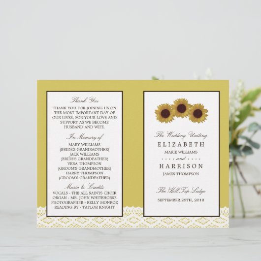 Zonnebloemen en het  programma voor weddenschappen (Staand voorkant)