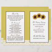 Zonnebloemen en het  programma voor weddenschappen (Voorkant / Achterkant)