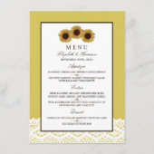 Zonnebloemen en het  wondstempo menu (Voorkant)