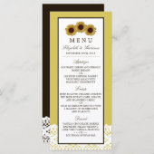 Zonnebloemen en het  wondstempo menu (Voorkant / Achterkant)