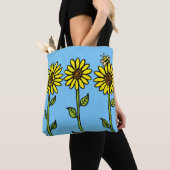 Zonnebloemen en hommel tote bag (Dichtbij)