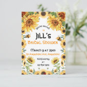 Zonnebloemen en hommels kaart (Staand voorkant)