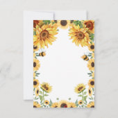 Zonnebloemen en hommels kaart (Achterkant)