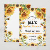 Zonnebloemen en hommels kaart (Voorkant / Achterkant)