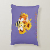 "Zonnebloemen en honingbijen" Accent Kussen (Achterkant (Verticaal))