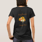 Zonnebloemen en honingbijen t-shirt (Achterkant)