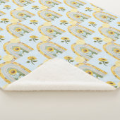 Zonnebloemen en hotline ballonnen Baby Boy Sherpa Deken (3/4)