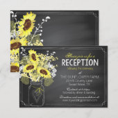 Zonnebloemen en kaarten voor de opvang van zonnebl (Voorkant / Achterkant)