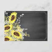 Zonnebloemen en kaarten voor de opvang van zonnebl (Achterkant)