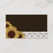 Zonnebloemen en Kant Bruiloft Website Informatiekaartje (Achterkant)