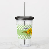 Zonnebloemen en karton acryl drinkbeker (Voorkant)