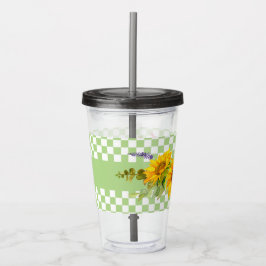 Zonnebloemen en karton acryl drinkbeker