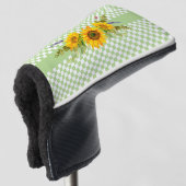 Zonnebloemen en karton golfheadcover (3/4 voorkant)