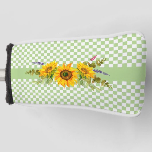 Zonnebloemen en karton golfheadcover (Voorkant)