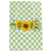 Zonnebloemen en karton medium cadeauzakje (Voorkant)