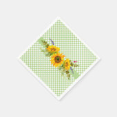 Zonnebloemen en karton servet (Hoek)