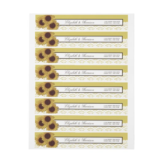 Zonnebloemen en Lace Wedding (Vel)