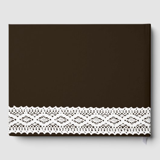 Zonnebloemen en  Lace Wedding Gastenboek (Achterkant)