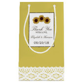 Zonnebloemen en  Lace Wedding Klein Cadeauzakje (Voorkant)