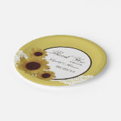 Zonnebloemen en  Lace Wedding Papieren Bordje (Gekanteld)
