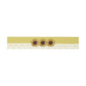 Zonnebloemen en  Lace Wedding Uitnodigingen Wikkel (Vlak)