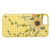 Zonnebloemen en Lady Bug op Ginham Case-Mate iPhone Case (Achterkant (Horizontaal))