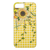 Zonnebloemen en Lady Bug op Ginham Case-Mate iPhone Case (Achterkant)