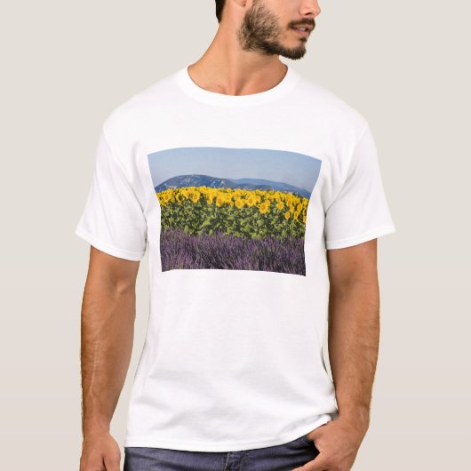 Zonnebloemen en lavenbloemen t-shirt (Voorkant)