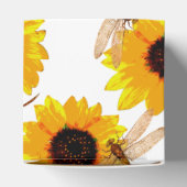 Zonnebloemen en libellen; bedankdoosjes (Bovenkant)