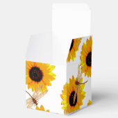 Zonnebloemen en libellen; bedankdoosjes (Geopend)