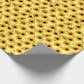 Zonnebloemen en libellen; cadeaupapier (Hoek)