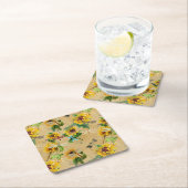 zonnebloemen en libellen kartonnen onderzetters (Insitu)