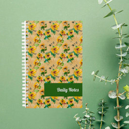  zonnebloemen en libellen planner