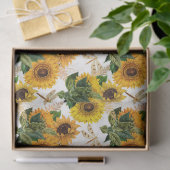 Zonnebloemen en libellen Reeks Design 11 Tissuepapier (Geschenk)