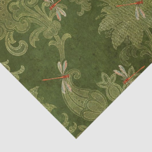 Zonnebloemen en libellen Reeks Design 13 Tissuepapier (Detail)