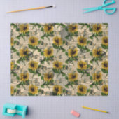 Zonnebloemen en libellen Reeks Design 14 Tissuepapier (Craft)